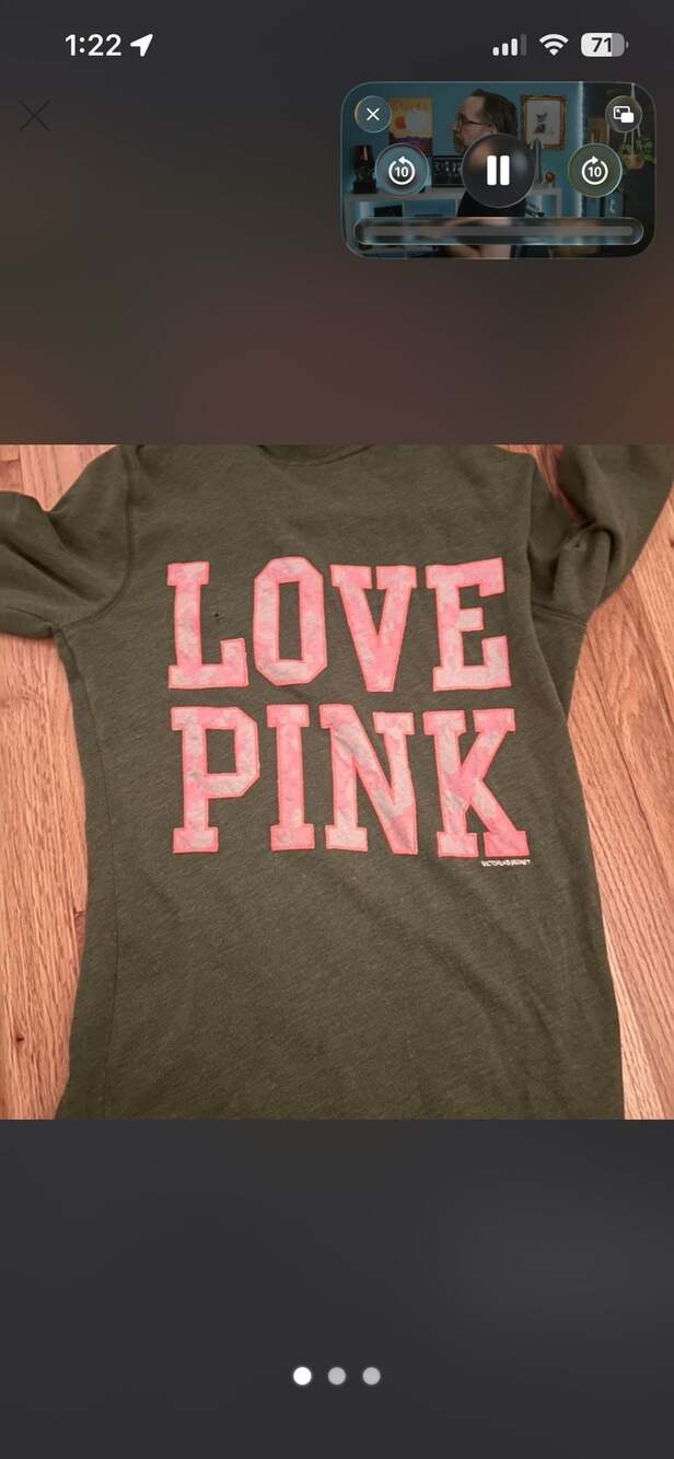 Vintage PINK green hoodie
